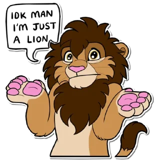 Sticker 😕 IDK Lions
