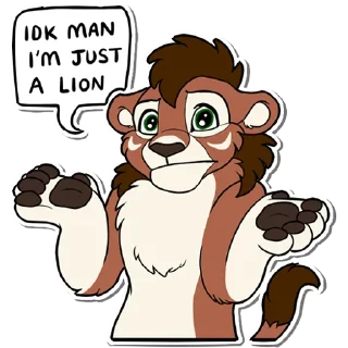 Telegram sticker 😕 IDK Lions