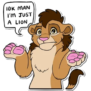 Telegram sticker 😕 IDK Lions
