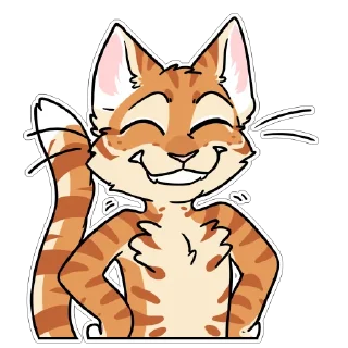 Telegram sticker 😁 Orange Cat by maimface