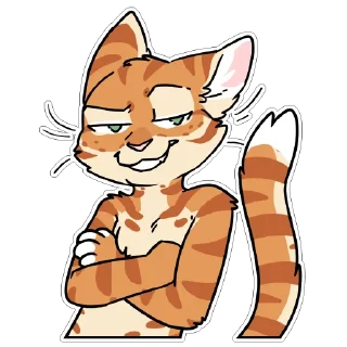 Telegram sticker 😏 Orange Cat by maimface