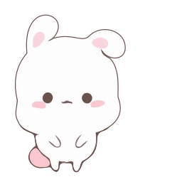 Telegram sticker 😋 『@stickers_gifs_store』𝗪𝗵𝗶𝘁𝗲 𝗕𝘂𝗻𝗻𝘆 ❤️'s ani-pack by @KazutoSuperb