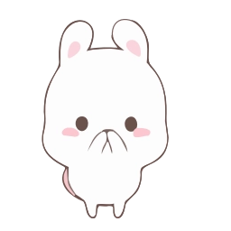 Sticker 😘 『@stickers_gifs_store』𝗪𝗵𝗶𝘁𝗲 𝗕𝘂𝗻𝗻𝘆 ❤️'s ani-pack by @KazutoSuperb