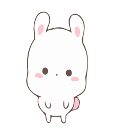 Telegram sticker 🤨 『@stickers_gifs_store』𝗪𝗵𝗶𝘁𝗲 𝗕𝘂𝗻𝗻𝘆 ❤️'s ani-pack by @KazutoSuperb