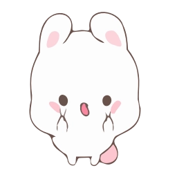 Telegram sticker 😝 『@stickers_gifs_store』𝗪𝗵𝗶𝘁𝗲 𝗕𝘂𝗻𝗻𝘆 ❤️'s ani-pack by @KazutoSuperb
