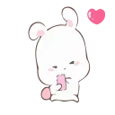 Video sticker 📱 『@stickers_gifs_store』𝗪𝗵𝗶𝘁𝗲 𝗕𝘂𝗻𝗻𝘆 ❤️'s ani-pack by @KazutoSuperb