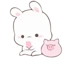 Video sticker 💋 『@stickers_gifs_store』𝗪𝗵𝗶𝘁𝗲 𝗕𝘂𝗻𝗻𝘆 ❤️'s ani-pack by @KazutoSuperb