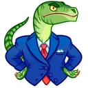 Telegram sticker 😠 Velociraptor