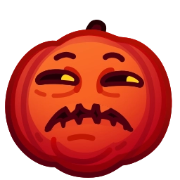 Sticker 😏 Mad Pumpkin by @GiftChanges