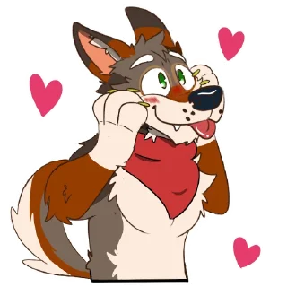 Телеграм стикер 🥰 Frank Coyote
