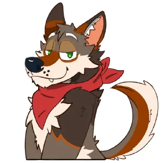 Телеграм стикер 😏 Frank Coyote