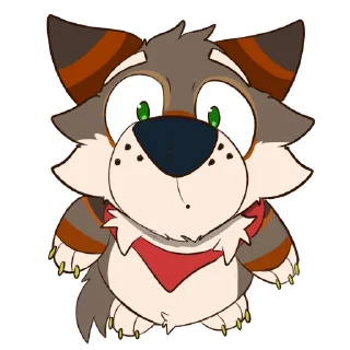 Телеграм стикер 👀 Frank Coyote