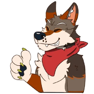 Телеграм стикер 👍 Frank Coyote