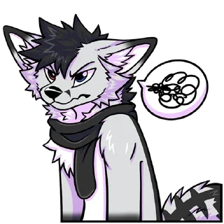 Telegram sticker 😡 KuroScav by @erixalu