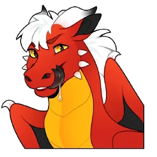Telegram sticker 😋 🔥🐉 Terrynyth