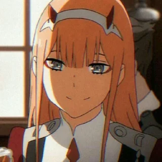 Telegram sticker 🙂 Zero two @pangae