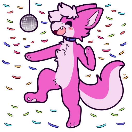 Telegram sticker 🥳 @Avoonix the Fox