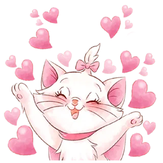 Telegram sticker 😍 Disney's Marie Girly @HanaParadise
