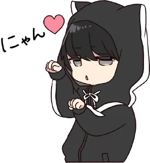 Telegram sticker 😼 Yurudara-chan. :: @line_stickers