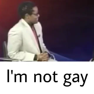 Telegram sticker 😂 Gay? - @Probably_gojo