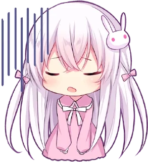 Video sticker 😫 Sticker of the slant eyes & cat girl :: @line_stickers