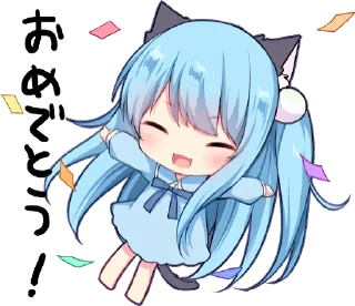 Video sticker 😄 Sticker of the slant eyes & cat girl :: @line_stickers