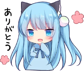 Video sticker 😃 Sticker of the slant eyes & cat girl :: @line_stickers