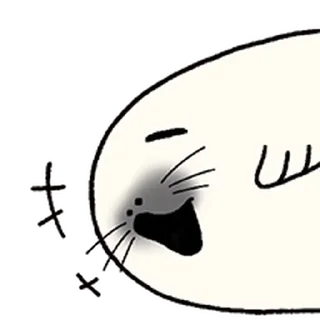 Telegram sticker ⭐ 콧구녕으로 말하는 하프물범