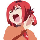 Telegram sticker 😂 anime emotions by @armchair_warrior