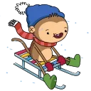 Video sticker 🏂 Aloe Monkey @TgSticker