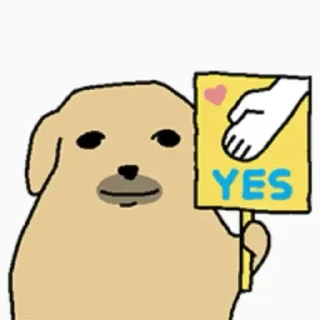 Telegram stiker 😊 蘸了炸醬的小狗