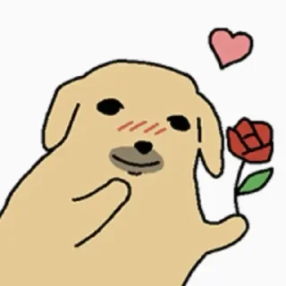 Telegram stiker 😊 蘸了炸醬的小狗