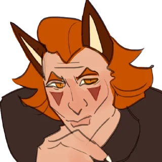 Telegram sticker 🦊 Лисий фембойчик