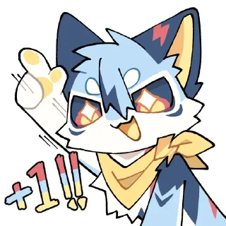 Telegram sticker ☝ 菲爾狐狐鯊 (X: @RA_FAIER)