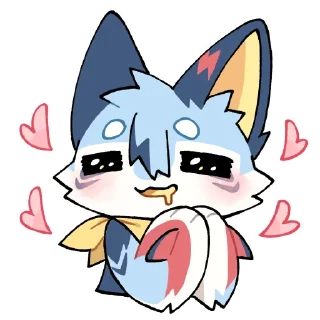 Telegram sticker 🥰 菲爾狐狐鯊 (X: @RA_FAIER)
