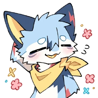 Telegram sticker 😊 菲爾狐狐鯊 (X: @RA_FAIER)