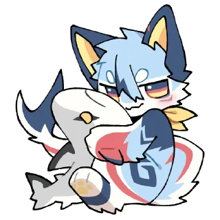 Telegram sticker 💕 菲爾狐狐鯊 (X: @RA_FAIER)
