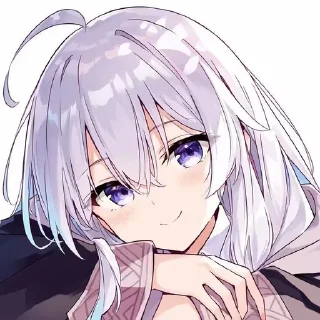 Telegram sticker 😌 伊蕾娜卡哇伊