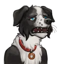 Telegram stiker ☕ Vin the Bordeaux Collie