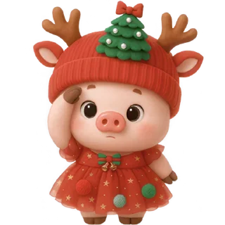Telegram sticker 🫡 Новогодняя свинка @Nyasticks