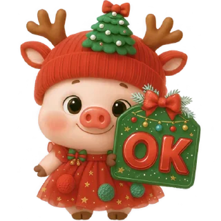 Video sticker 👌 Новогодняя свинка @Nyasticks