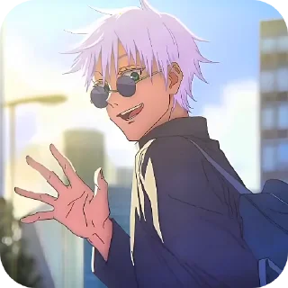 Telegram sticker 🤚 Годжо & Сукуна @anime_sticks
