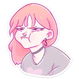 Телеграм стикер 😑 Малин @nyasticks