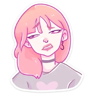 Телеграм стикер 🙄 Малин @nyasticks