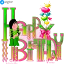Telegram sticker 🎊 🎉 پک شماره یک استیکرهای تولد - مرجان 🎊