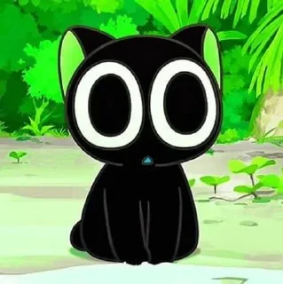 Sticker 🌟 HEI THE CAT ⋮ 🖤