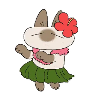 Video sticker 💃 Siamese Cat Azuki 2