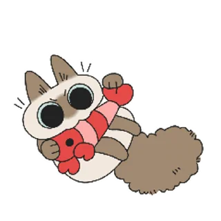 Video sticker 🦐 Siamese Cat Azuki 2