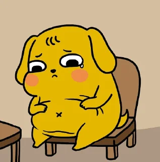 Sticker 😔 Vàng Xám
