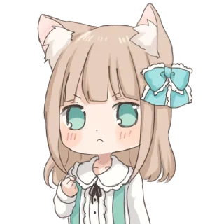 Телеграм стикер 👍 Wolf Ear Girl @jp_stickers